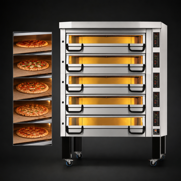 Product image #3 for PizzaMaster PM 825ED 5-Deck Electric Deck Pizza Oven