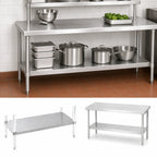 Thumbnail image #3 for Klinger's Trading SSGUD1860 Stainless Steel Undershelf for 60"W x 18"D Work Table