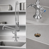 Thumbnail image #3 for UltraRinse Single-Hole Deck-Mount Manual Mixing Faucet with 12-Inch Swing Nozzle and Spray Valve