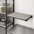 Thumbnail image #3 for Cambro Camshelving® Elevation EWSSKA2424V580 Wall-Mounted Vented Add-On Shelf Kit, 24 x 24 Inch, Brushed Graphite