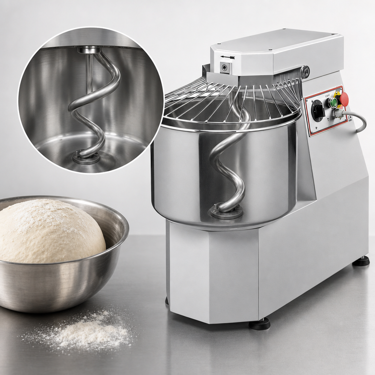 Product image #3 for Trento Heavy-Duty Spiral Dough Mixer, 24 Qt. Bowl, 40 Lb. Capacity, 220V, 1-Phase