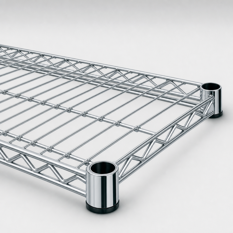 Product image #3 for Eagle Group QuadTruss Quad-Adjust Chrome-Plated Wire Shelf, 48"W x 24"D, 800 lb Capacity