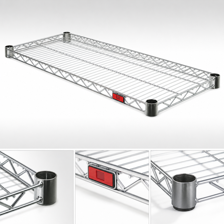Product image #3 for Eagle QuadTruss Quad-Adjust 72"W x 24"D Chrome-Plated Wire Shelf