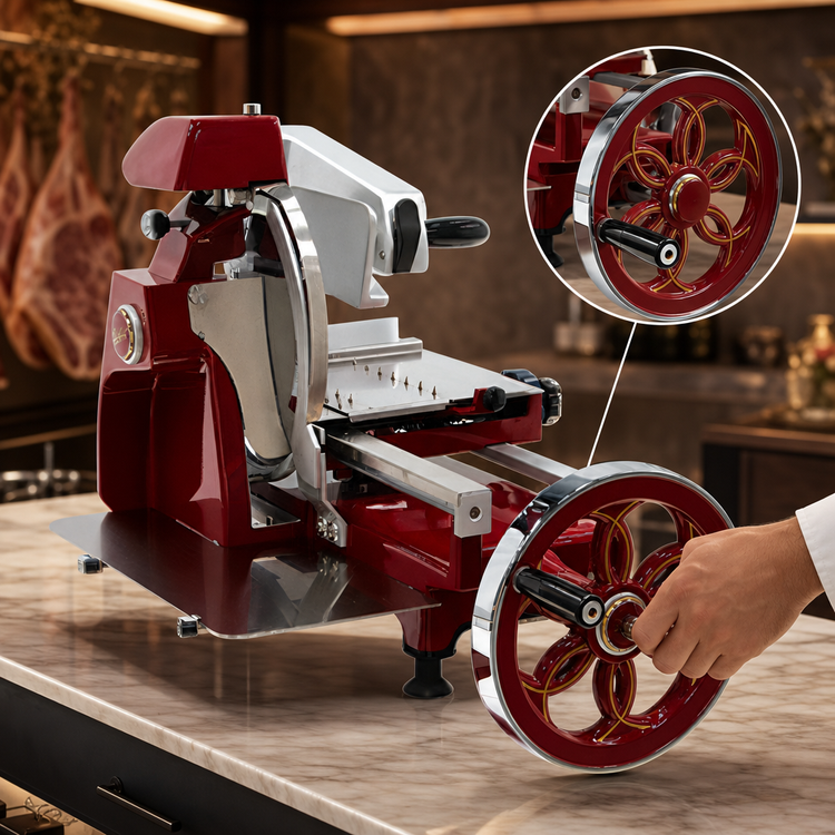 Product image #3 for Berkel 300M Heritage Manual Fly Wheel Prosciutto Slicer, 12-Inch Knife