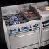 Thumbnail image #3 for Comstock-Castle 60-Inch Commercial Gas Range with 2 Open Burners, 24-Inch Raised Griddle, 24-Inch Char-Broiler, and 2 Standard Ovens