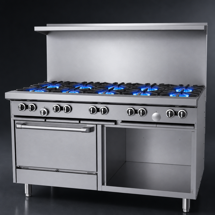 Product image #3 for Garland G Starfire Pro Series 60-Inch Gas Restaurant Range with 10 Open Burners, Standard Oven, and Storage Base
