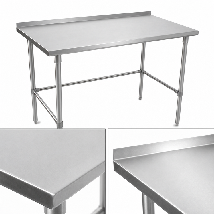 Product image #3 for John Boos Stallion 84-Inch x 24-Inch Stainless Steel Work Table with 1-1/2-Inch Rear Up-Turn