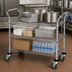 Thumbnail image #3 for Quantum WRC-2436-3 Chrome-Plated 3-Shelf Wire Utility Cart, 36 Inches W x 24 Inches D, 1,200 lb Capacity