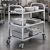 Thumbnail image #3 for Winco 3-Tier Stainless Steel Bus Cart with Wheels, 37 x 19 x 37 Inches