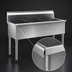 Thumbnail image #3 for Eagle Group Three-Compartment Utility Sink, 49-3/8 In W x 25 In D, 304 Stainless Steel, No Drainboards