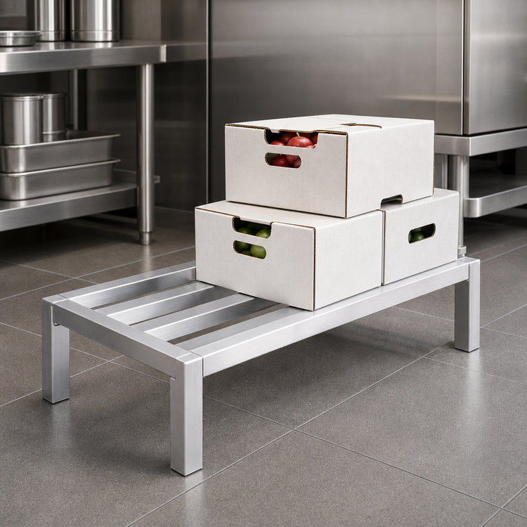 Product image #3 for Lifetime Series Heavy-Duty Aluminum Dunnage Rack, 60-Inch Wide x 20-Inch Deep x 12-Inch High, 3,400 lb Capacity