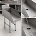 Thumbnail image #3 for Advance Tabco Underbar Basics Freestanding Recessed Drainboard for Glass Storage, 12 x 26 x 33 Inches, Stainless Steel