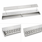 Thumbnail image #3 for John Boos UBDR-30 30-Inch Underbar Drink Rail with Removable Perforated Grate, 18/300 Stainless Steel