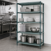 Thumbnail image #3 for Quantum 4-Tier Wire Plastic Mat Stationary Shelving Unit, 54W x 18D x 74H, Green Epoxy Antimicrobial