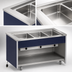 Thumbnail image #3 for Atlas Metal INFIH-OT-3 Mobile Electric Hot Food Unit, 3 Well, Open Cabinet Base, Offset Top