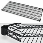 Thumbnail image #3 for Quantum 3660BK 60"W x 36"D Black Epoxy Antimicrobial Wire Shelf, 600-800 lb. Capacity