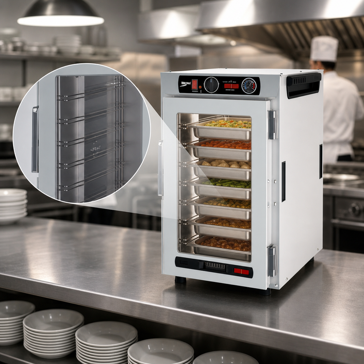 Product image #4 for Metro HotBlox Narrow 8-Pan Countertop Stackable Insulated Holding Cabinet with Clear Door