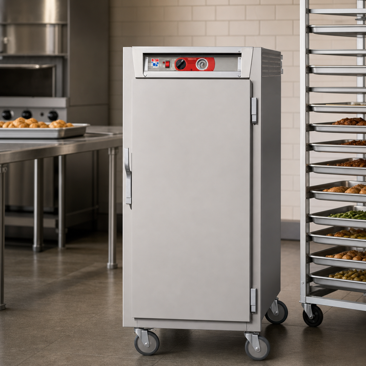 Product image #3 for Metro C5 6 Series 3/4-Height Mobile Heated Holding Cabinet with Solid Doors and Universal Wire Slides