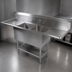 Thumbnail image #3 for John Boos Pro-Bowl 2-Compartment Sink with Left and Right Drainboards, 12-Inch Deep Bowls, 123-1/4-Inch Wide, 14-Gauge Stainless Steel