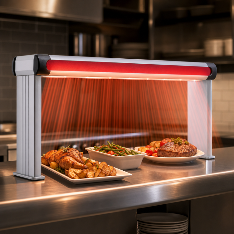 Product image #3 for Hatco Glo-Ray Designer Single-Element Infrared Strip Heater, 63-1/2 Inch W, Unlighted, Aluminum, 1050W, 14-Inch Legs