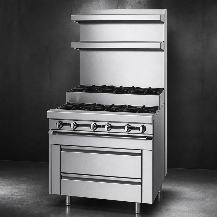 Product image #3 for Titan JMRHE-2-2 24" Heavy Duty Gas Modular Range with 2 Open and 2 Step-Up Burners