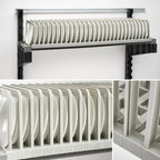 Thumbnail image #3 for Cambro Camshelving® Elevation EWSDRYA1848480 Wall-Mounted Add-On Plate Rack, 18 x 48 Inches, 28 Drying Slots, Speckled Gray