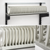 Thumbnail image #3 for Cambro Camshelving Elevation Series 18-Inch x 48-Inch Wall Shelving Dry Rack Add-On, 28-Slot Plate Rack