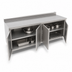 Thumbnail image #3 for John Boos 96 Inch x 24 Inch Enclosed Work Table with Hinged Door Cabinet Base and 14-Gauge 300 Series Stainless Steel Top