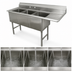 Thumbnail image #3 for Advance Tabco FC-3-2430-30R 3-Compartment Fabricated Sink with 30