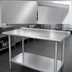 Thumbnail image #3 for Advance Tabco FLG-366 72-Inch x 36-Inch 304 Stainless Steel Work Table with Galvanized Undershelf and 1-1/2-Inch Rear Up-Turn