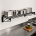 Thumbnail image #3 for Quantum Wall-Mount Cantilever Single Wire Shelf, 48 x 21 Inch, Black Epoxy Antimicrobial Finish