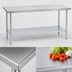 Thumbnail image #3 for Duke Stainless Steel Work Table with Galvanized Undershelf and Posts, 120 x 24 x 36 Inches, No Backsplash