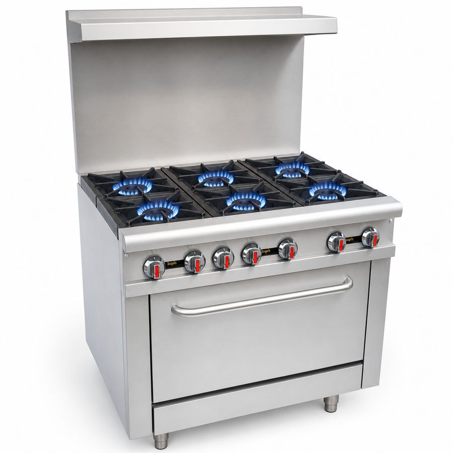 Six Open Burners