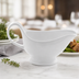 Thumbnail image #3 for 16 oz White Porcelain Gravy Boat with Tapered Spout