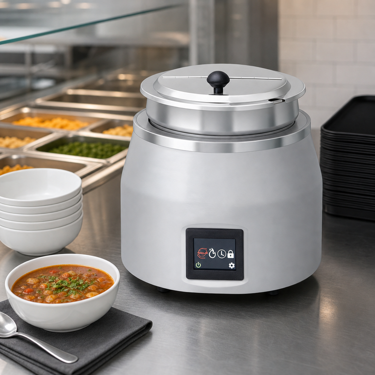 Product image #3 for Hatco Quick Ship Countertop Dry Soup Warmer, 11-Quart, 120V, Clear Anodized Finish