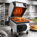 Thumbnail image #3 for Nemco PaniniPro Countertop Commercial Sandwich Press with Smooth Top & Bottom Plates, 10.5 in. x 10.5 in., 240V