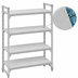 Thumbnail image #4 for Cambro Camshelving Premium 21-Inch x 36-Inch 4-Shelf Solid Shelf Kit, Speckled Gray