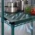 Thumbnail image #3 for QuadPlus 42 Inch x 24 Inch Louvered Green Polymer Shelf Mat with Wire Quad-Adjust Frame