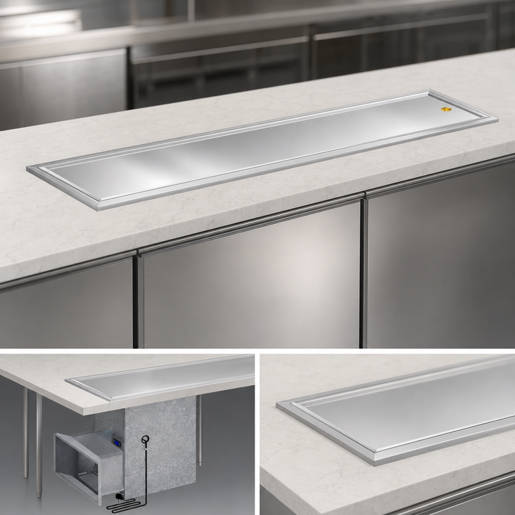 Product image #3 for Randell RFT-4 Drop-In Refrigerated Frost Top, 56 Inch Wide, 4-Pan Capacity
