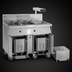 Thumbnail image #3 for Imperial Electric Floor Fryer with 2 x 50 lb Tanks, Built-In Filter System and Dump Station