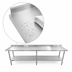 Thumbnail image #3 for Sapphire 120-Inch x 30-Inch Stainless Steel Work Table with 5-Inch Backsplash and Undershelf