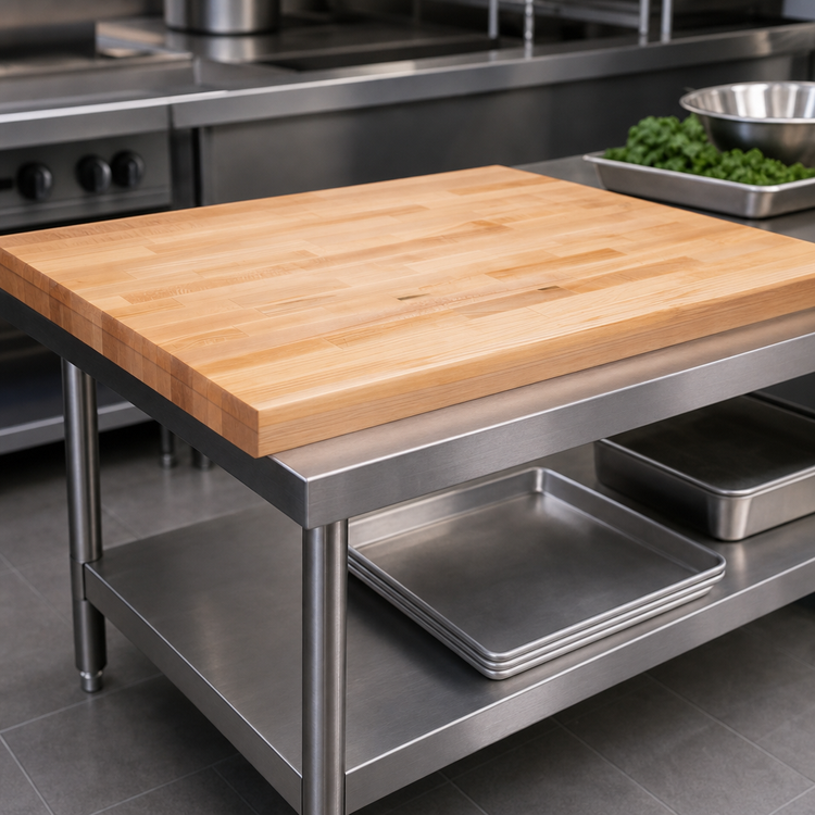 Product image #3 for John Boos 96-Inch x 30-Inch Edge Grain Laminated Maple Work Table Top, 1-3/4-Inch Thick