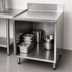 Thumbnail image #3 for CHOICE Underbar Drainboard Cabinet, Open Front, 18 Inch x 24 Inch, No Doors, Stainless Steel