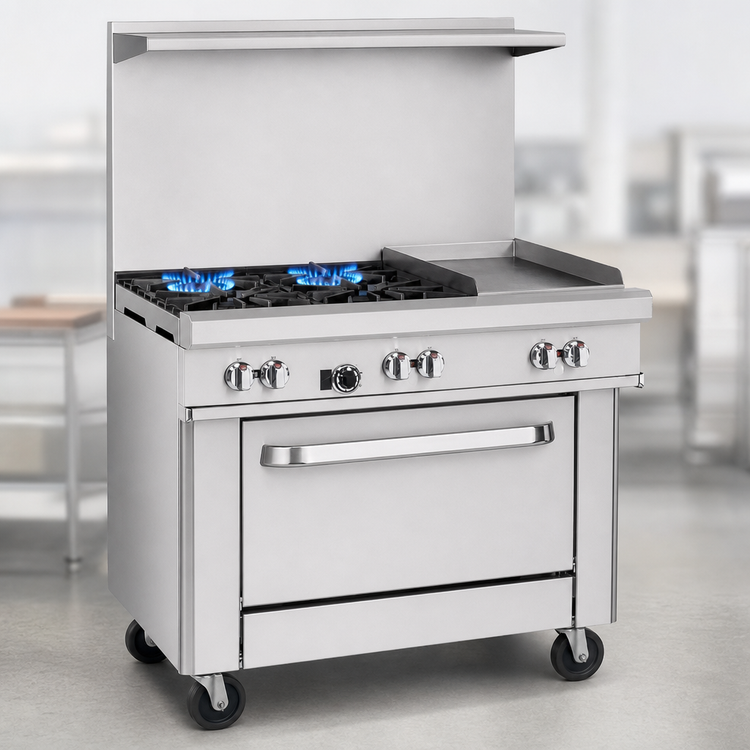 Product image #3 for Southbend Ultimate 36-Inch Gas Restaurant Range with 2 Non-Clog Burners, 24-Inch Griddle, and Standard Oven