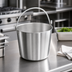 Thumbnail image #3 for Vollrath 16 Quart Tapered Stainless Steel Utility Pail with Handle