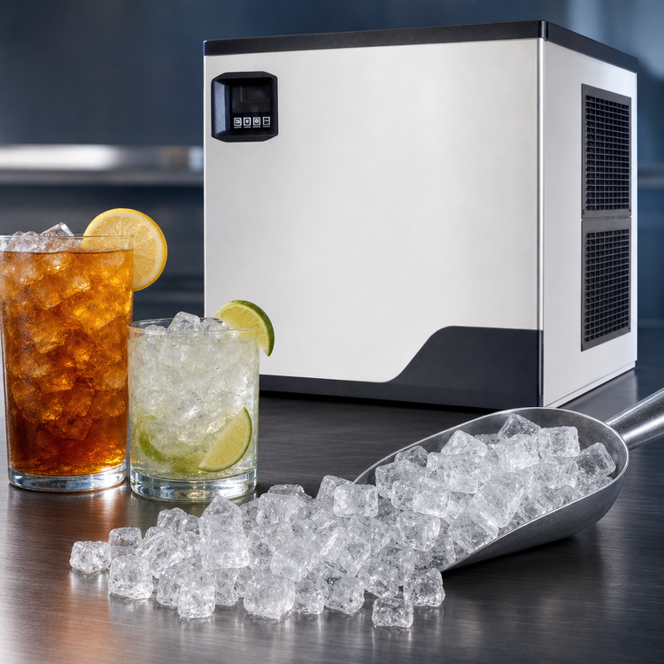 Product image #3 for Maxx Ice Modular Half Dice Cube Ice Maker, 361 lb. Daily Production, Air-Cooled, Self-Contained, 22-Inch Wide