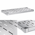 Thumbnail image #4 for Eagle Quik-Set 42 Inch x 24 Inch Louvered Solid Shelf, 304 Stainless Steel