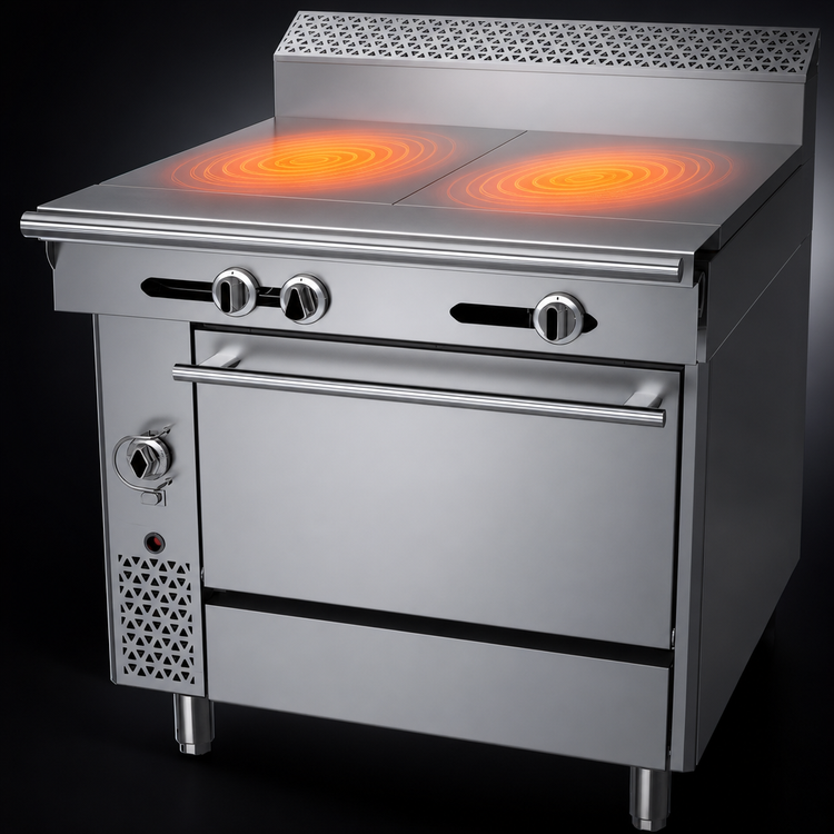 Product image #3 for Garland Cuisine Series 36-Inch Heavy Duty Gas Range with (2) 18-Inch Even-Heat Hot Tops and Convection Oven