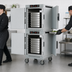 Thumbnail image #4 for Metro HotBlox™ Wide 16-Pan Dual-Cavity Pass-Thru Insulated Holding Cabinet, Analog, Solid Doors, Mobile