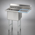 Thumbnail image #3 for Advance Tabco 1-Compartment Fabricated Sink with 18-Inch Right-Hand Drainboard, 16-Gauge 304 Stainless Steel